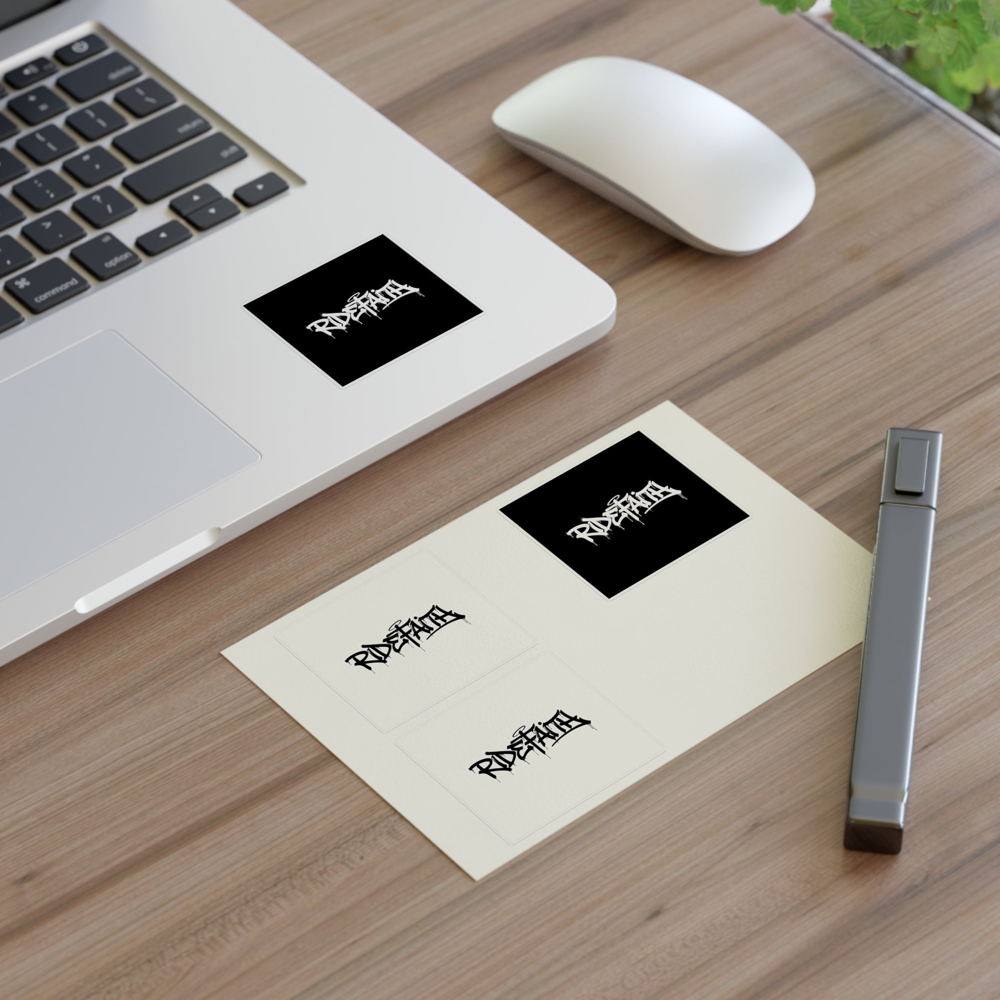 RideFaith Graffiti Logo Sticker Sheet — Black & White & Holographic