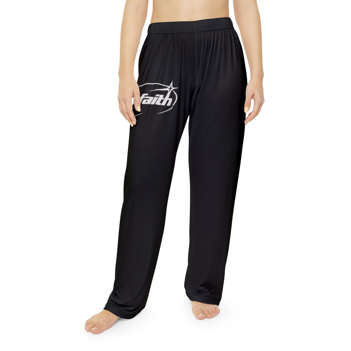 Black "Ridefaith" Women's Pajama Pants — Cozy Lounge Sleepwear