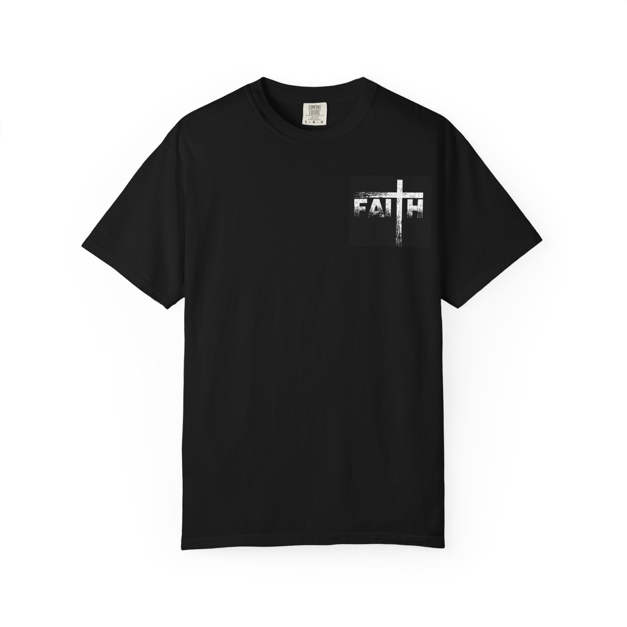 Faith Over Fear T-Shirt — Cross Design (Faith/FEAR Typography)