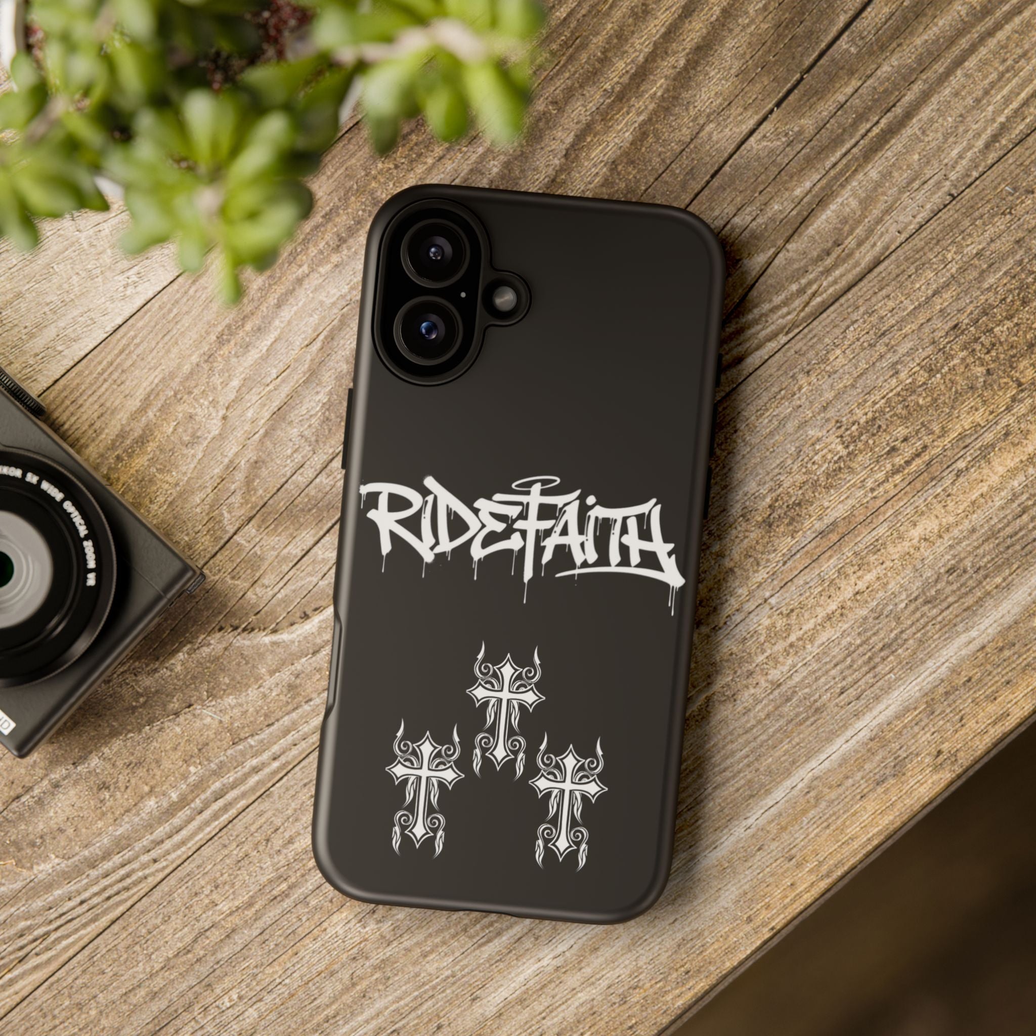 RideFaith Graffiti Tough Phone Case “BLACK”