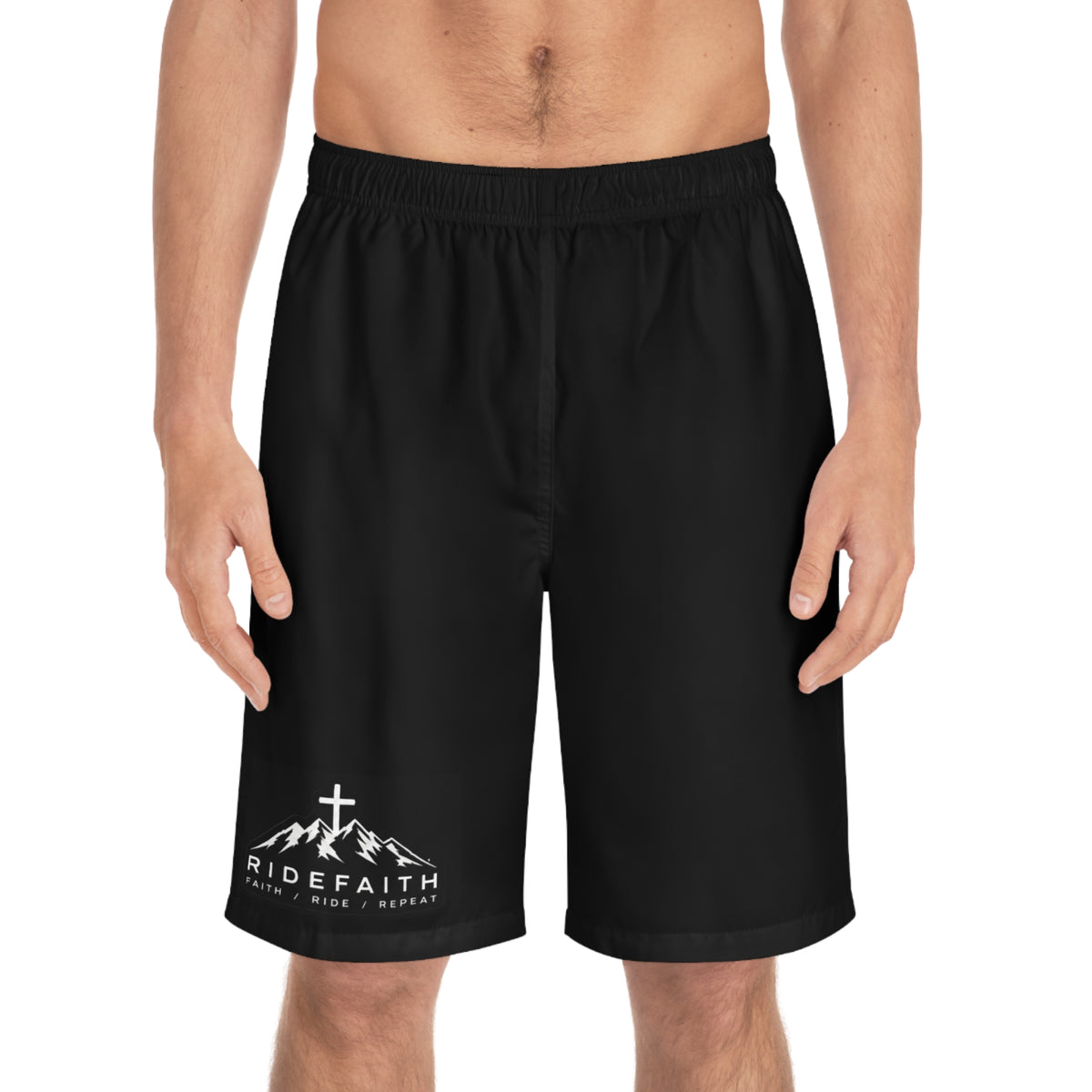 RideFaith Men's Black Shorts