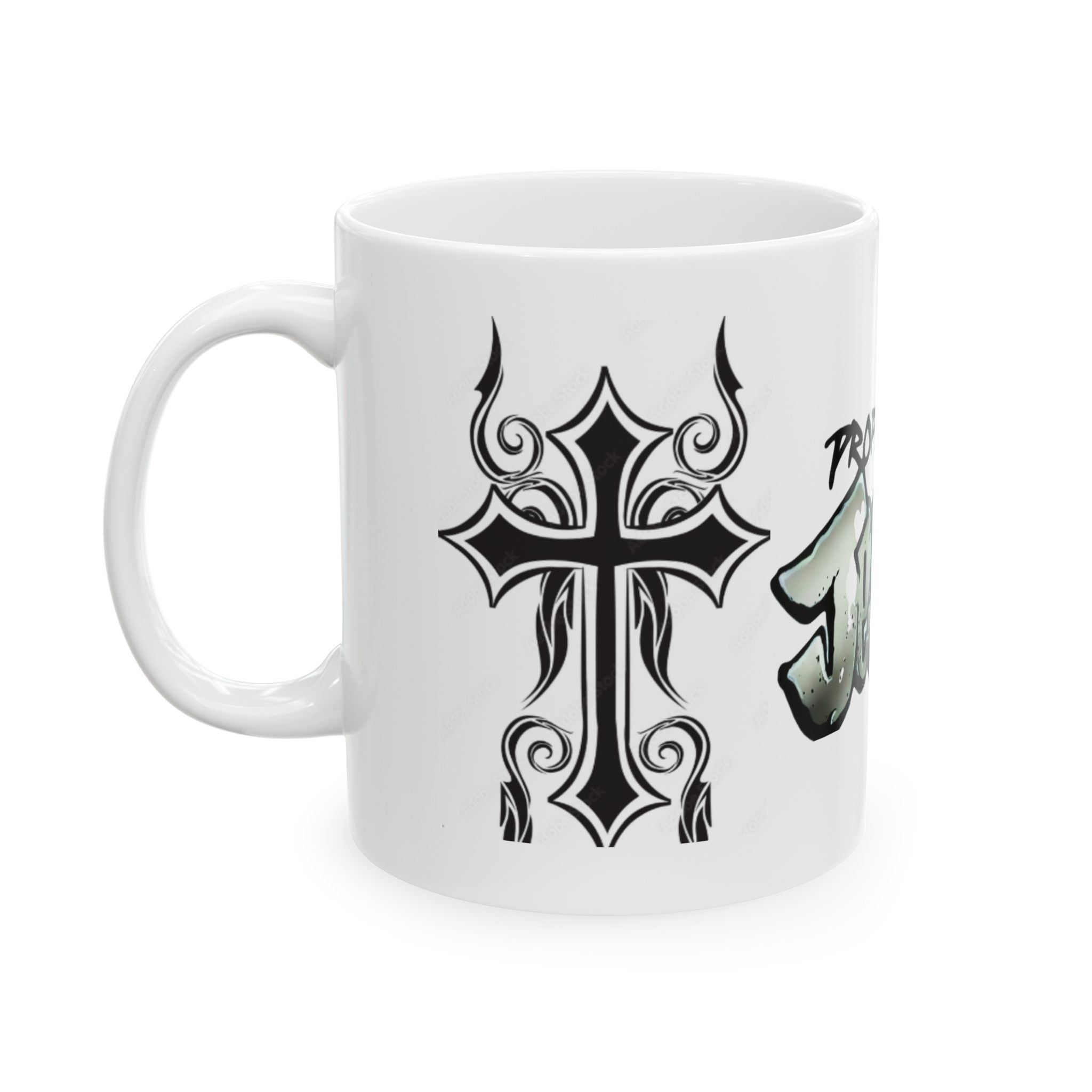 Property of Jesus Ceramic Mug — Faith-Inspired Graphic Coffee Cup (11oz/15oz)