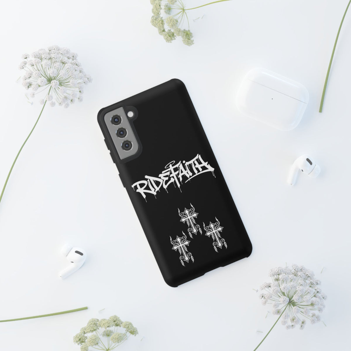 RideFaith Graffiti Tough Phone Case “BLACK”