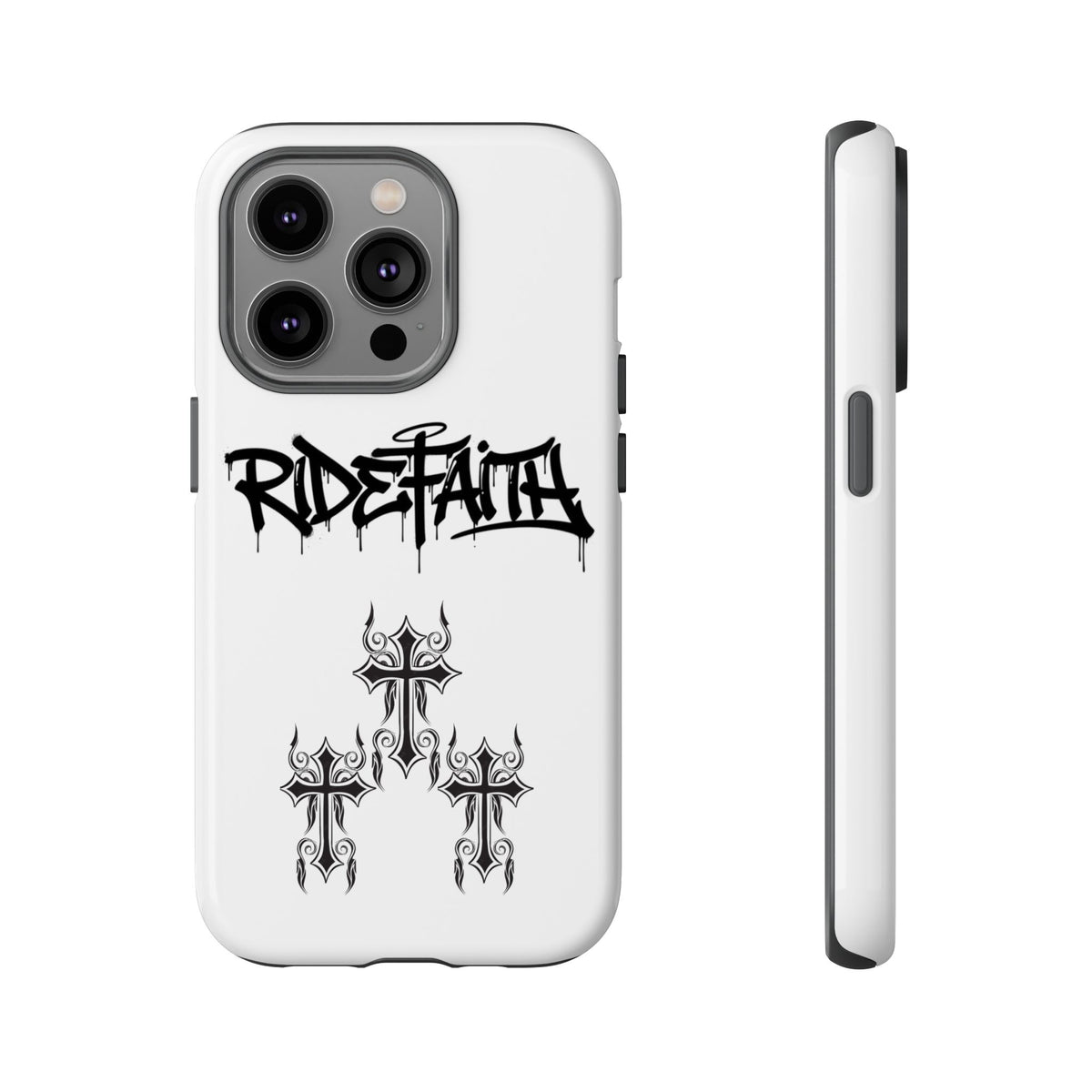 RideFaith Graffiti Tough Phone Case “WHITE”