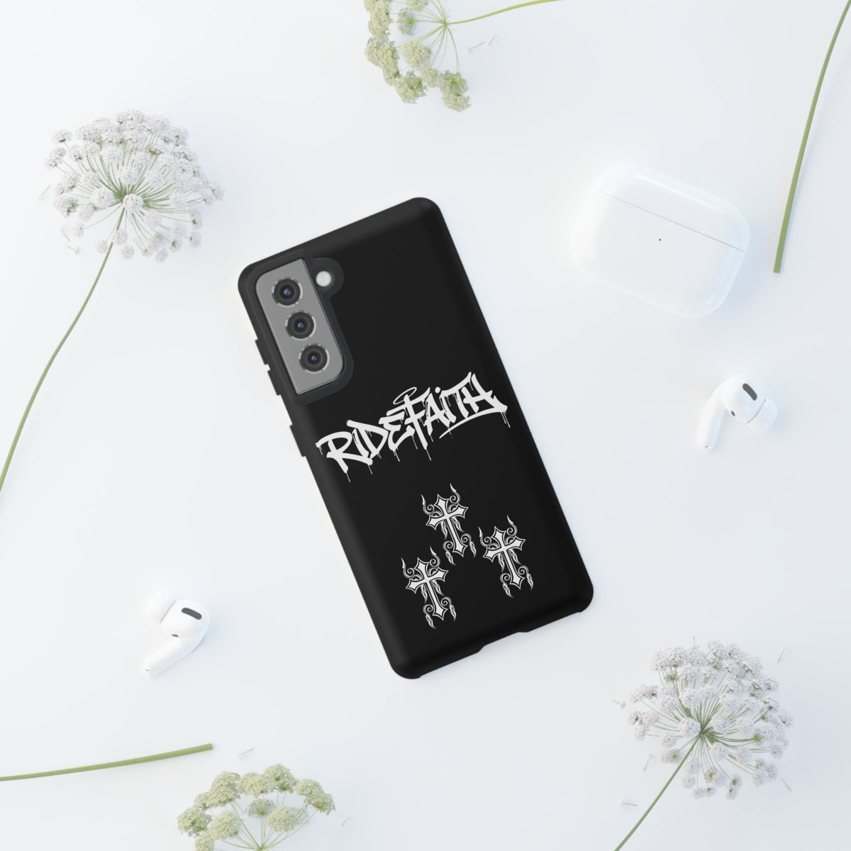RideFaith Graffiti Tough Phone Case “BLACK”