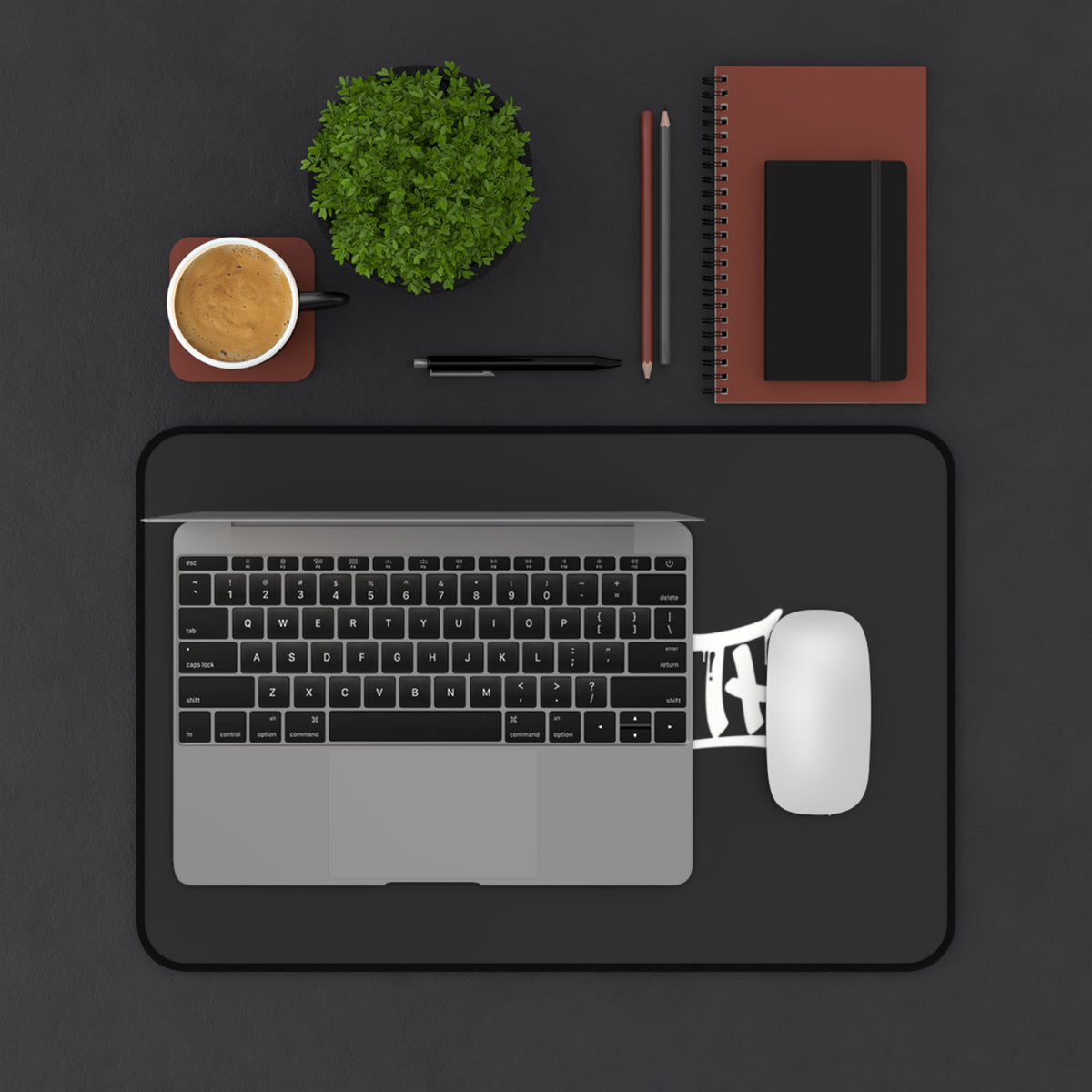 Ride Faith Graffiti Desk Mat — Black Gaming/Office Mouse Pad