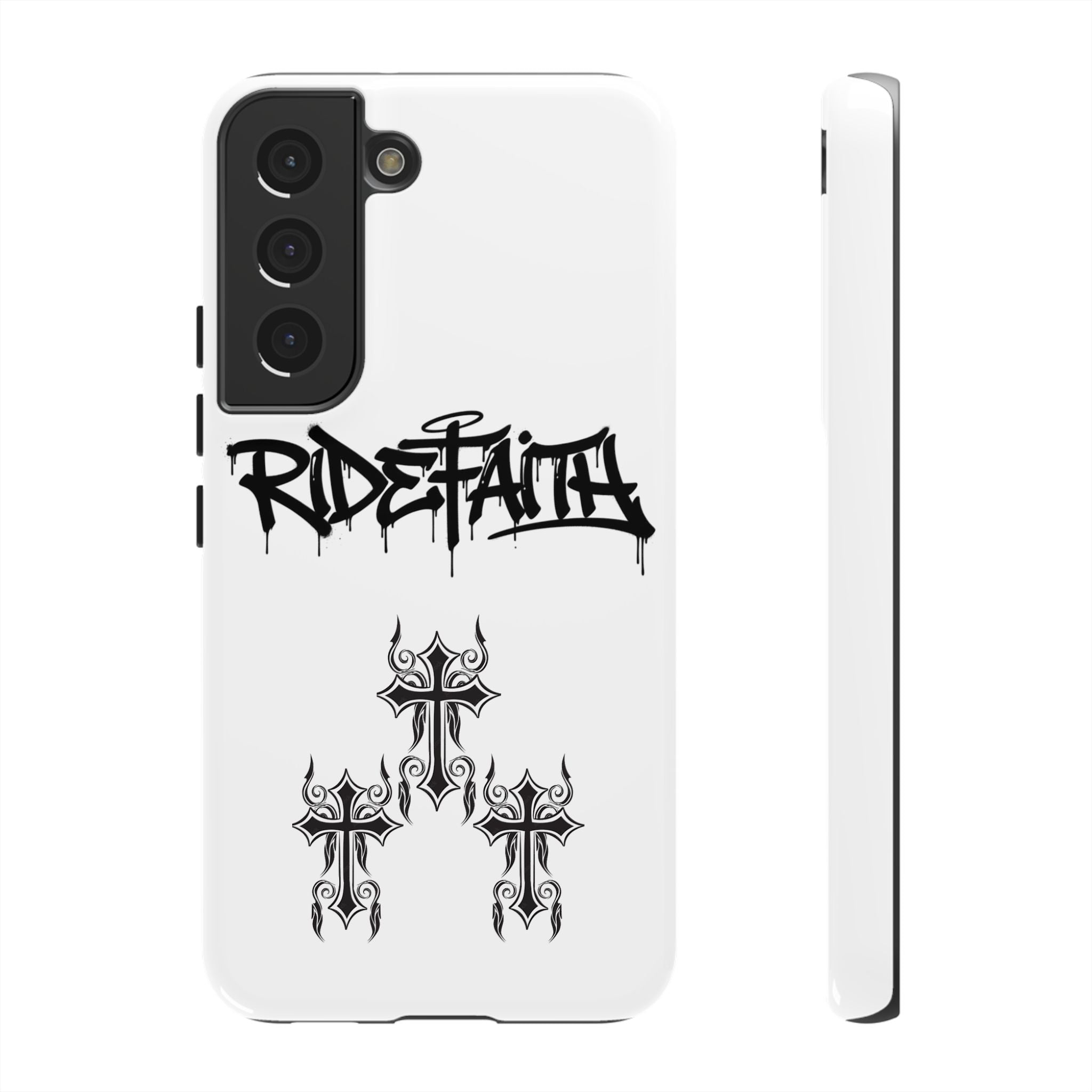 RideFaith Graffiti Tough Phone Case “WHITE”
