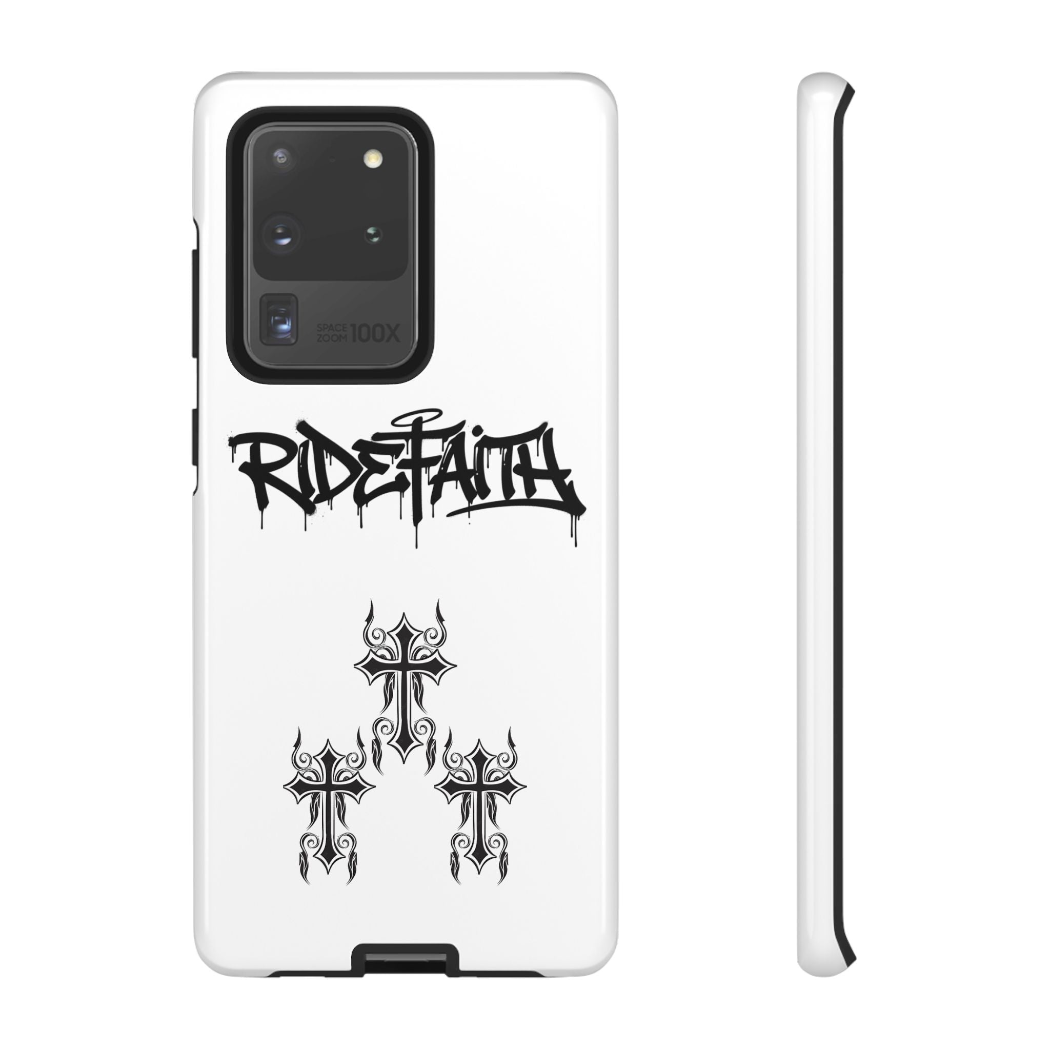 RideFaith Graffiti Tough Phone Case “WHITE”