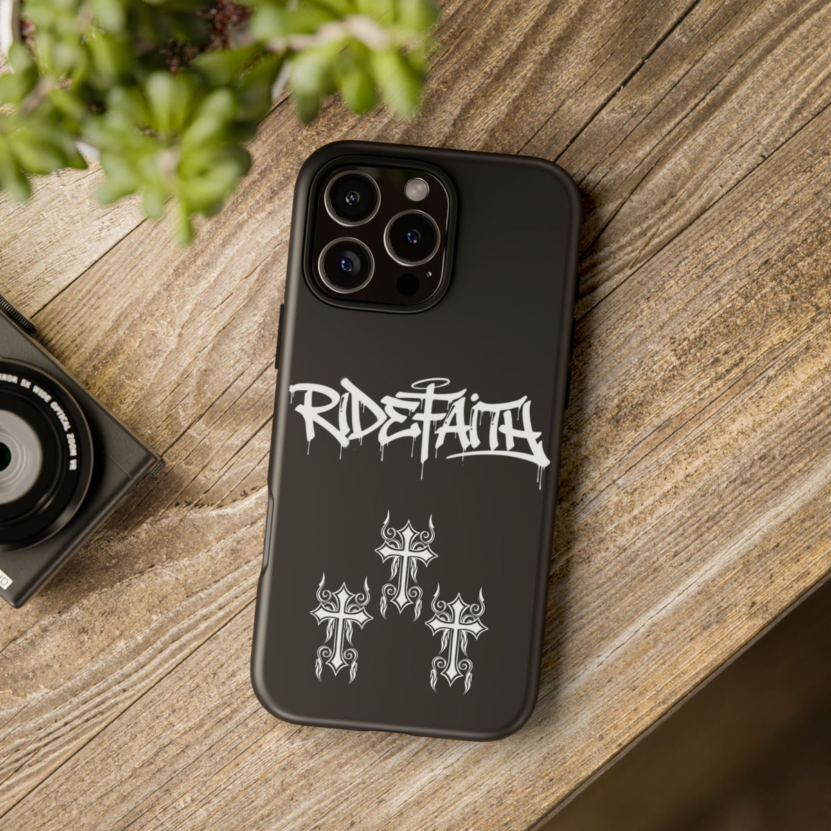 RideFaith Graffiti Tough Phone Case “BLACK”