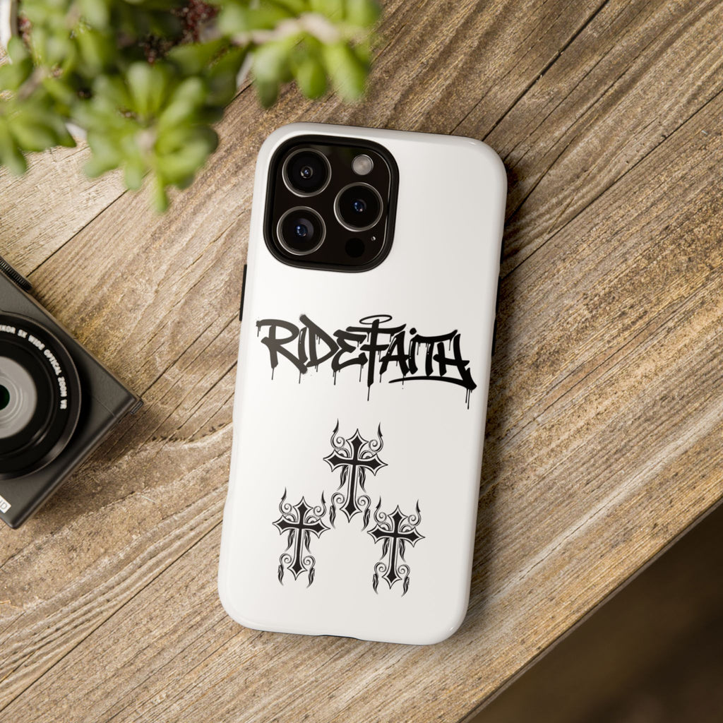 RideFaith Graffiti Tough Phone Case “WHITE”