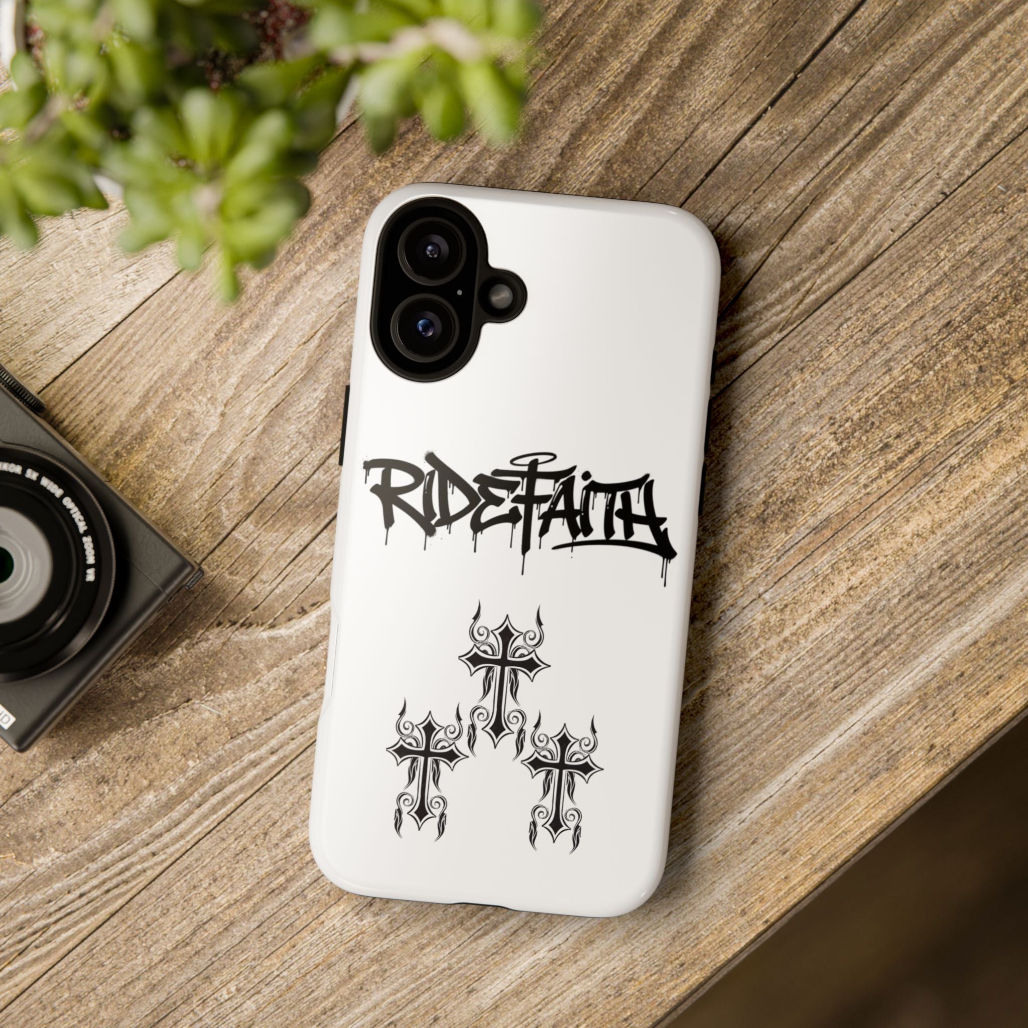 RideFaith Graffiti Tough Phone Case “WHITE”