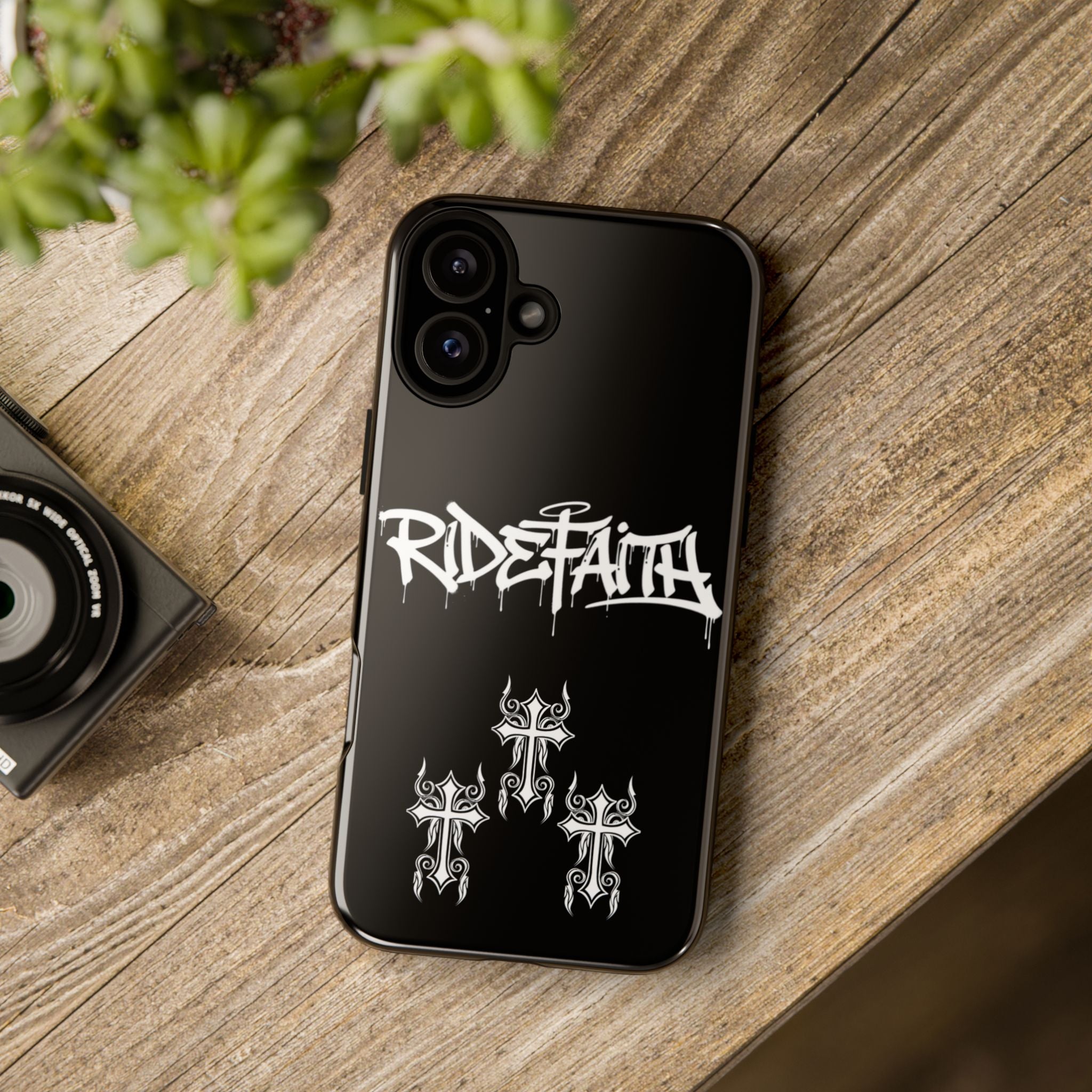 RideFaith Graffiti Tough Phone Case “BLACK”