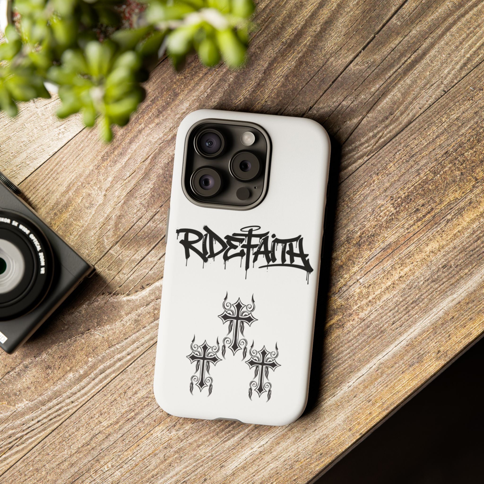 RideFaith Graffiti Tough Phone Case “WHITE”