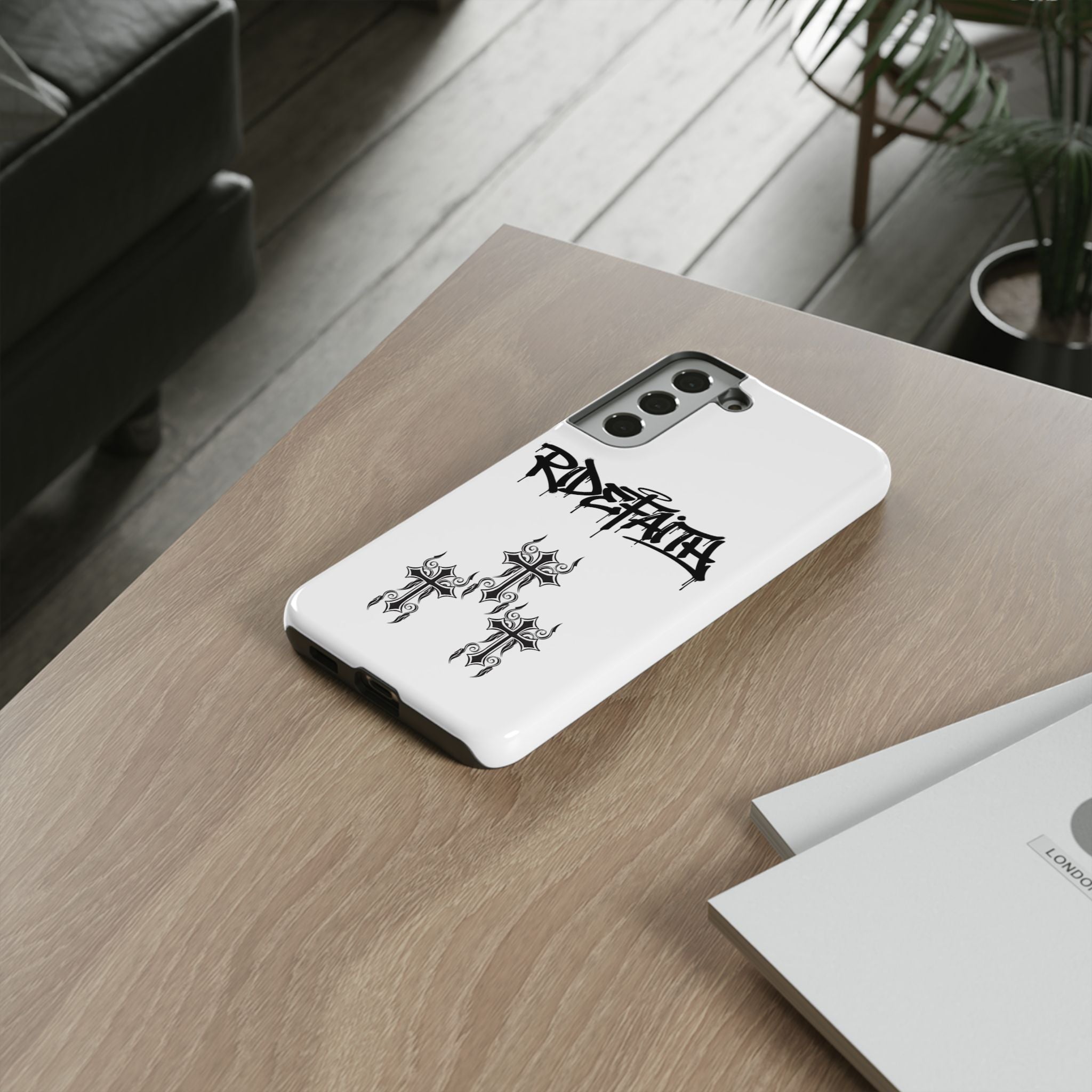 RideFaith Graffiti Tough Phone Case “WHITE”
