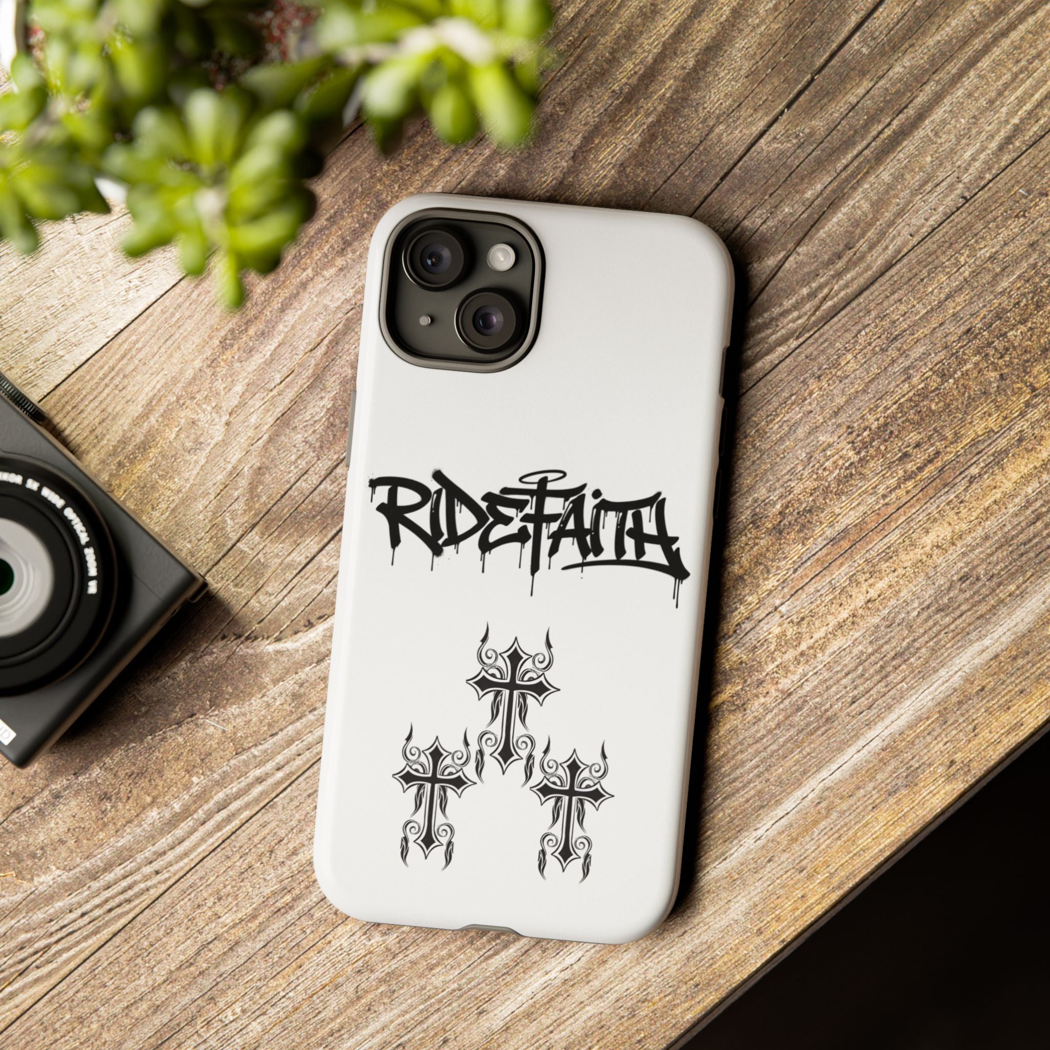 RideFaith Graffiti Tough Phone Case “WHITE”