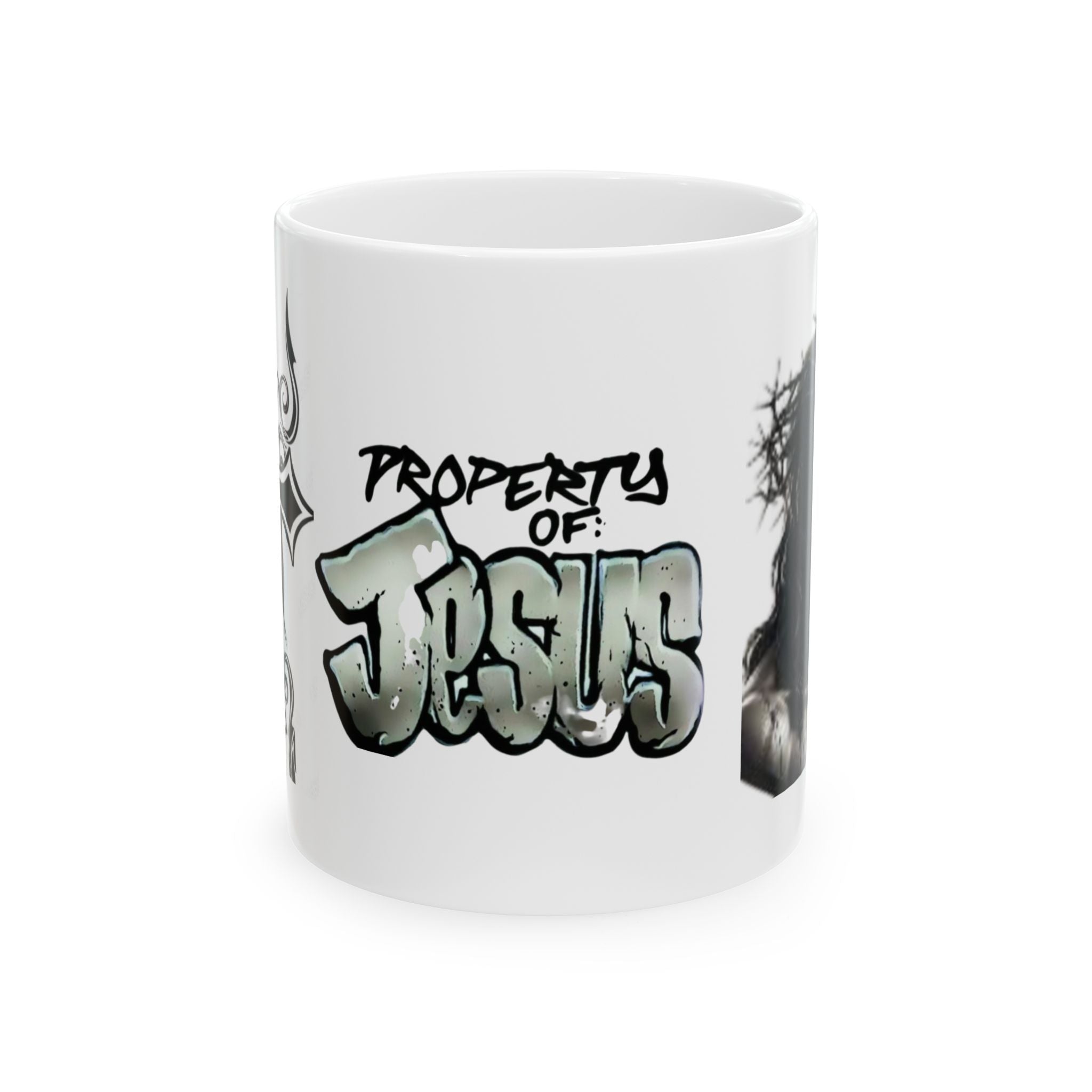 Property of Jesus Ceramic Mug — Faith-Inspired Graphic Coffee Cup (11oz/15oz)