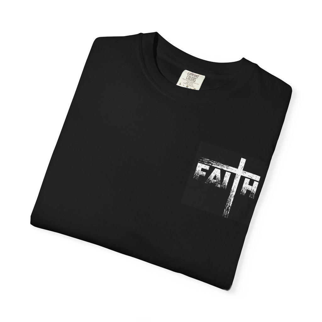 Faith Over Fear T-Shirt — Cross Design (Faith/FEAR Typography)