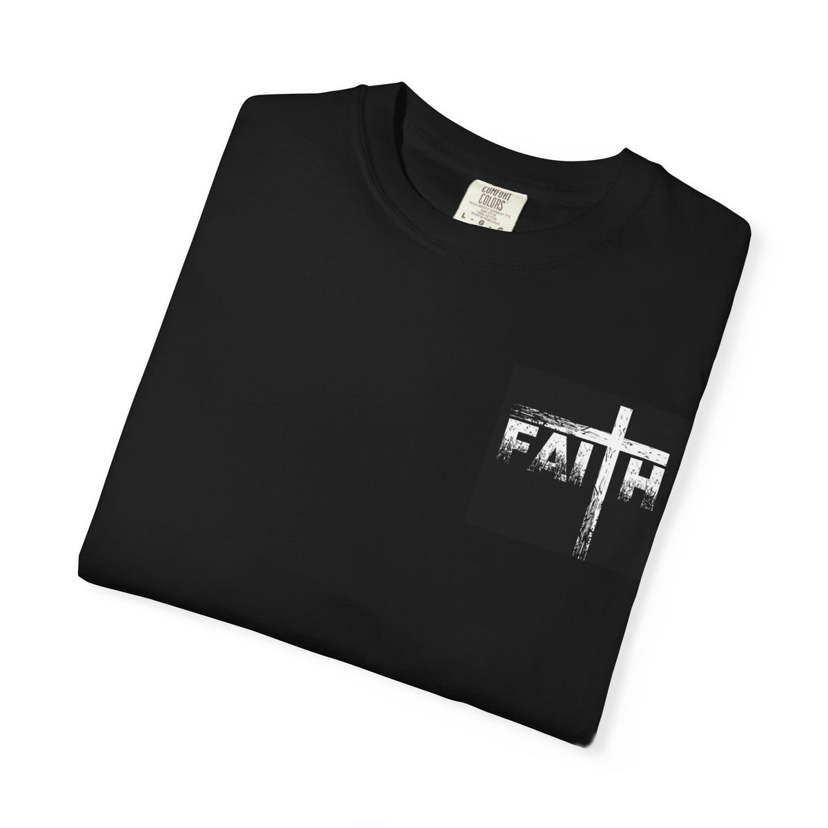 Faith Over Fear T-Shirt — Cross Design (Faith/FEAR Typography)