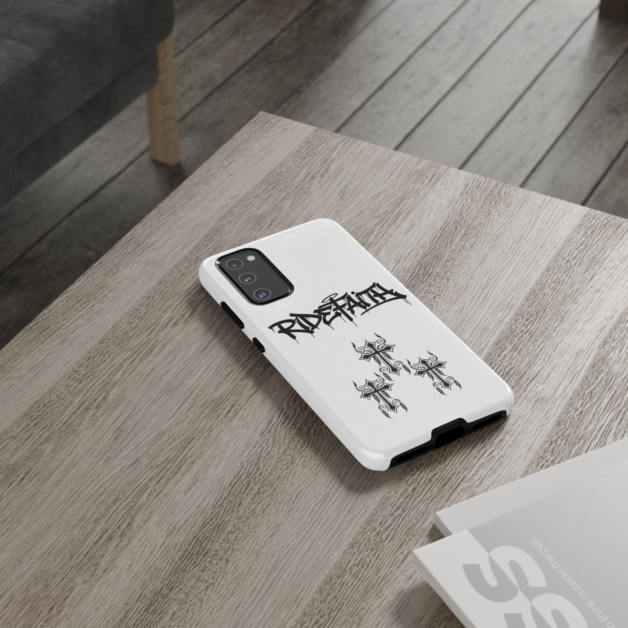 RideFaith Graffiti Tough Phone Case “WHITE”
