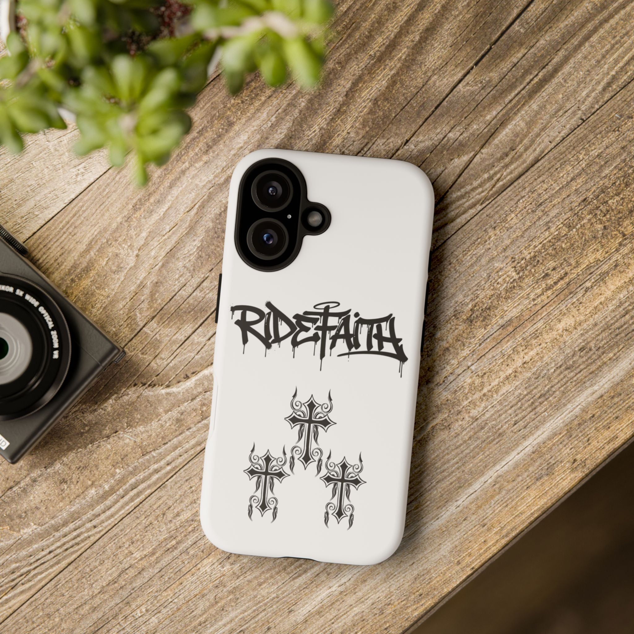 RideFaith Graffiti Tough Phone Case “WHITE”